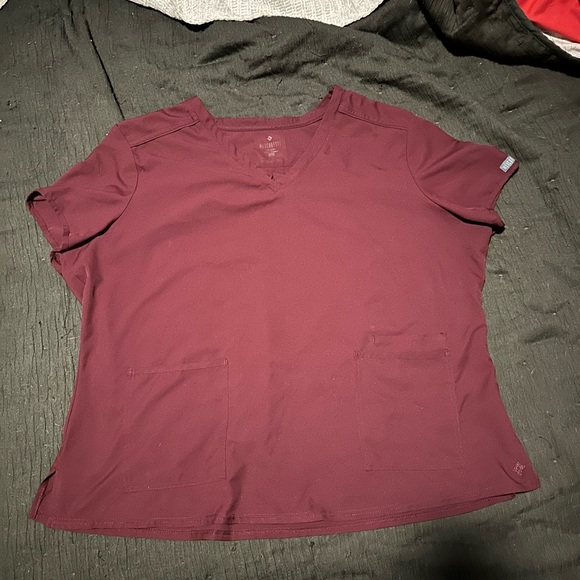 Med Couture Tops - Med Couture Insight Women's 2-Pocket V-Neck Scrub Top in Wine
